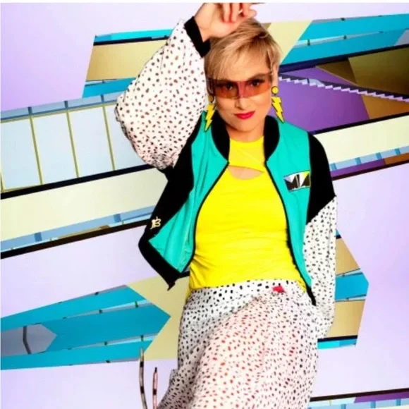 NWOT Lucky in love + BMS Women's Mia
Cropped Tennis Bomber Jacket. - Picture 8 of 8